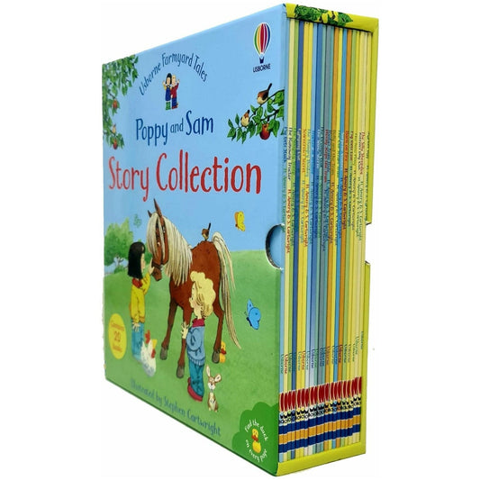 Usborne Farmyard Tales Poppy and Sam Series 20 Books Collection Box Set By Heather Amery (The Hungry Donkey, Camping Out, Tractor in Trouble & More)