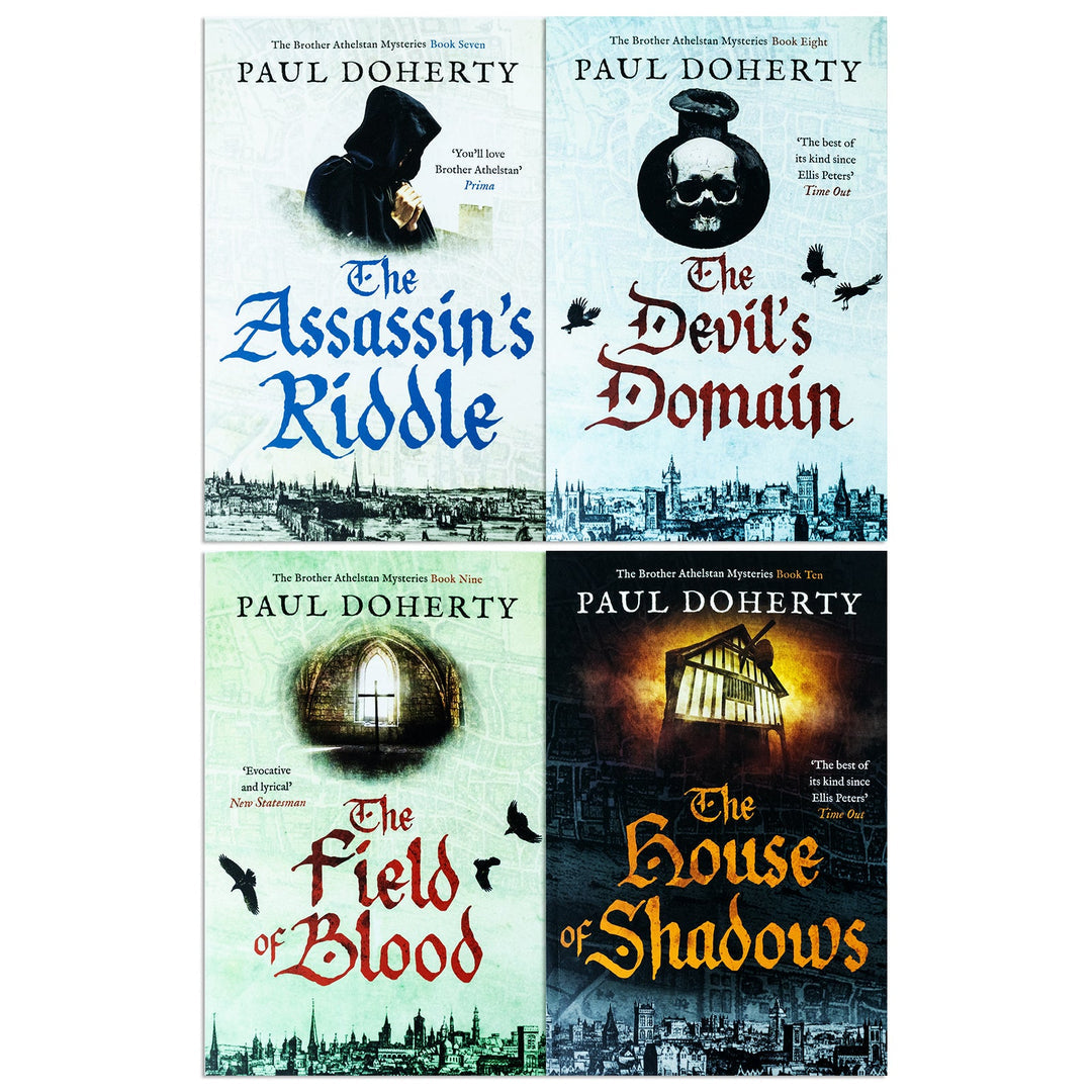 Paul Doherty 4 Books Set (Devil Domain, Field Of Blood, Assasssin Riddle, House Of Shadows)