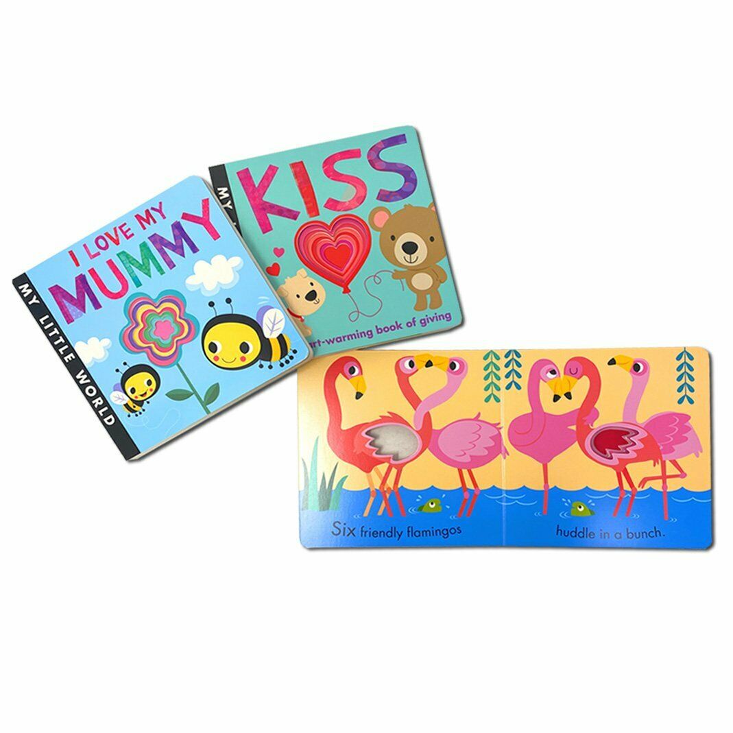 My Little World Peek Through Collection 5 Books Box Set Big Fish Little Fish, Flamingo, I Love My Mummy, Kiss, Unicorn (Σειρά 1)