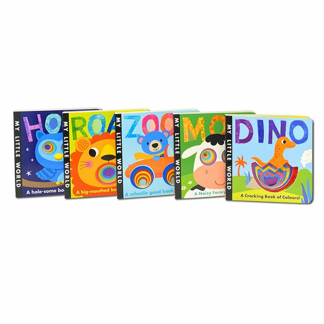 My Little World Peek Through Collection 5 Books Box Set Dino, Moo, Zoom, Roar, Hoot (Series 2)