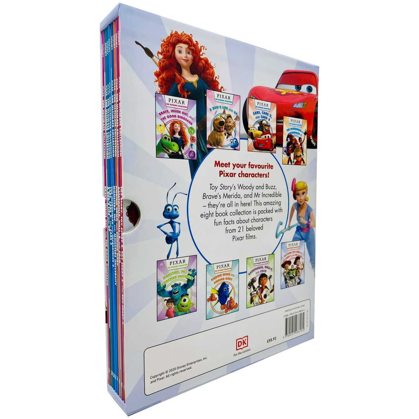 Pixar The Ultimate Collection Box Set из 8 книг (Храбрая сердцем, Вверх, Тачки, Суперсемейка, Корпорация монстров, Немо, Дори, История игрушек и многое другое!)