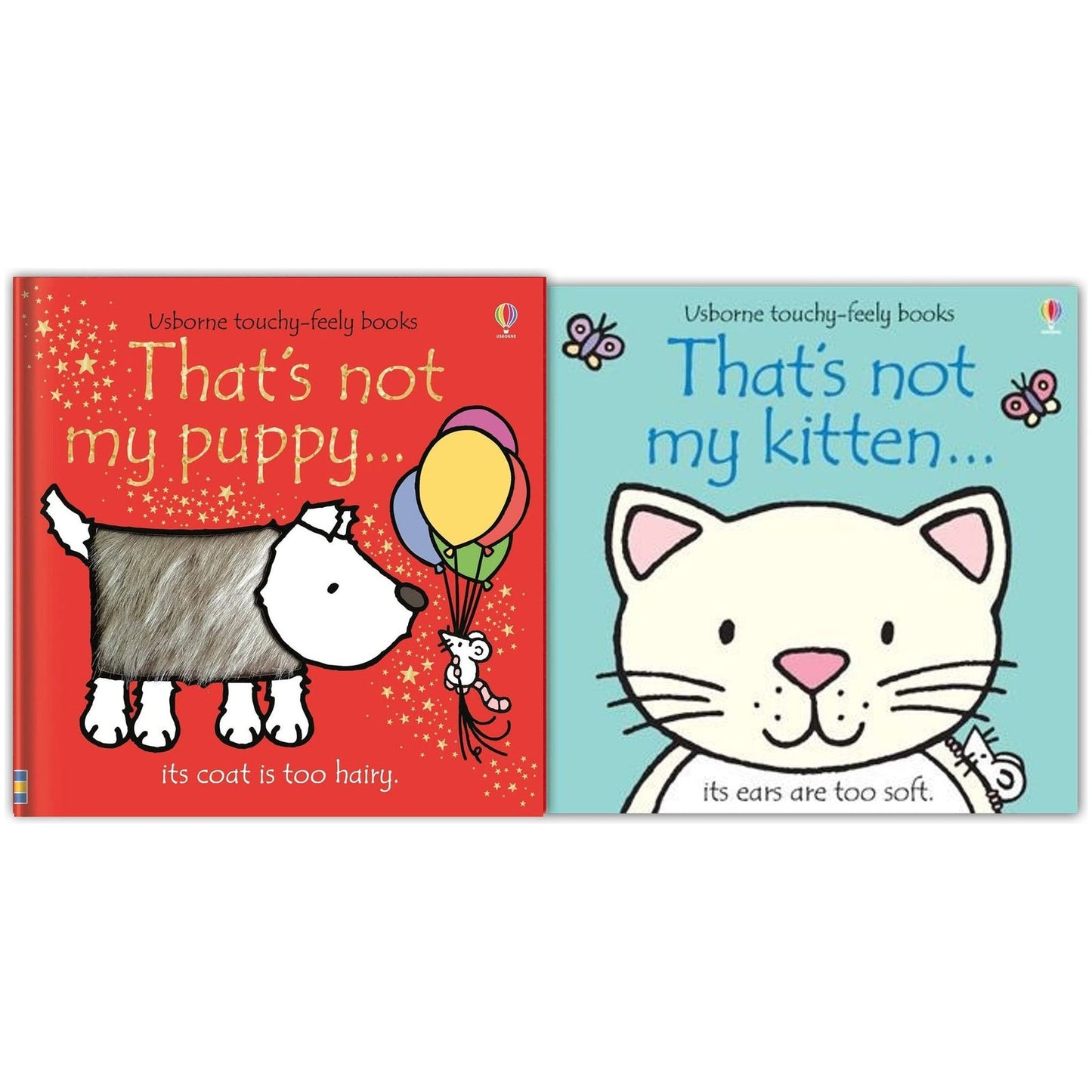 Usborne Это не мой щенок и котенок Малыши 2 Книги Коллекция Набор Фиона Уотт Touchy-Feely Board Детские Книги