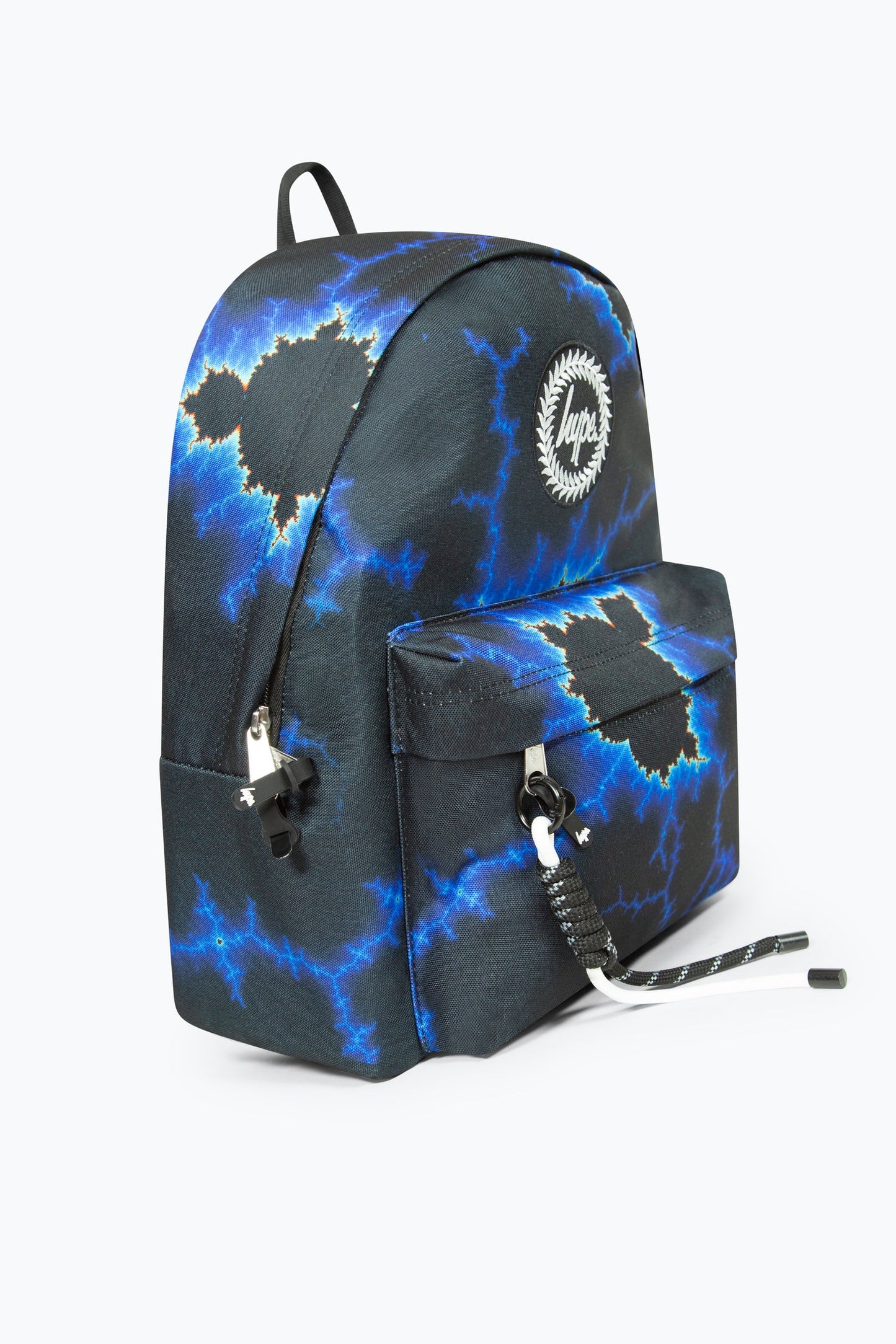 Hype Boys Black Blue Lightning Iconic Kids Backpack