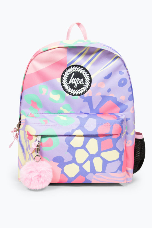 Hype Multicoloured Pastel Prints Iconic Girls School Backpack