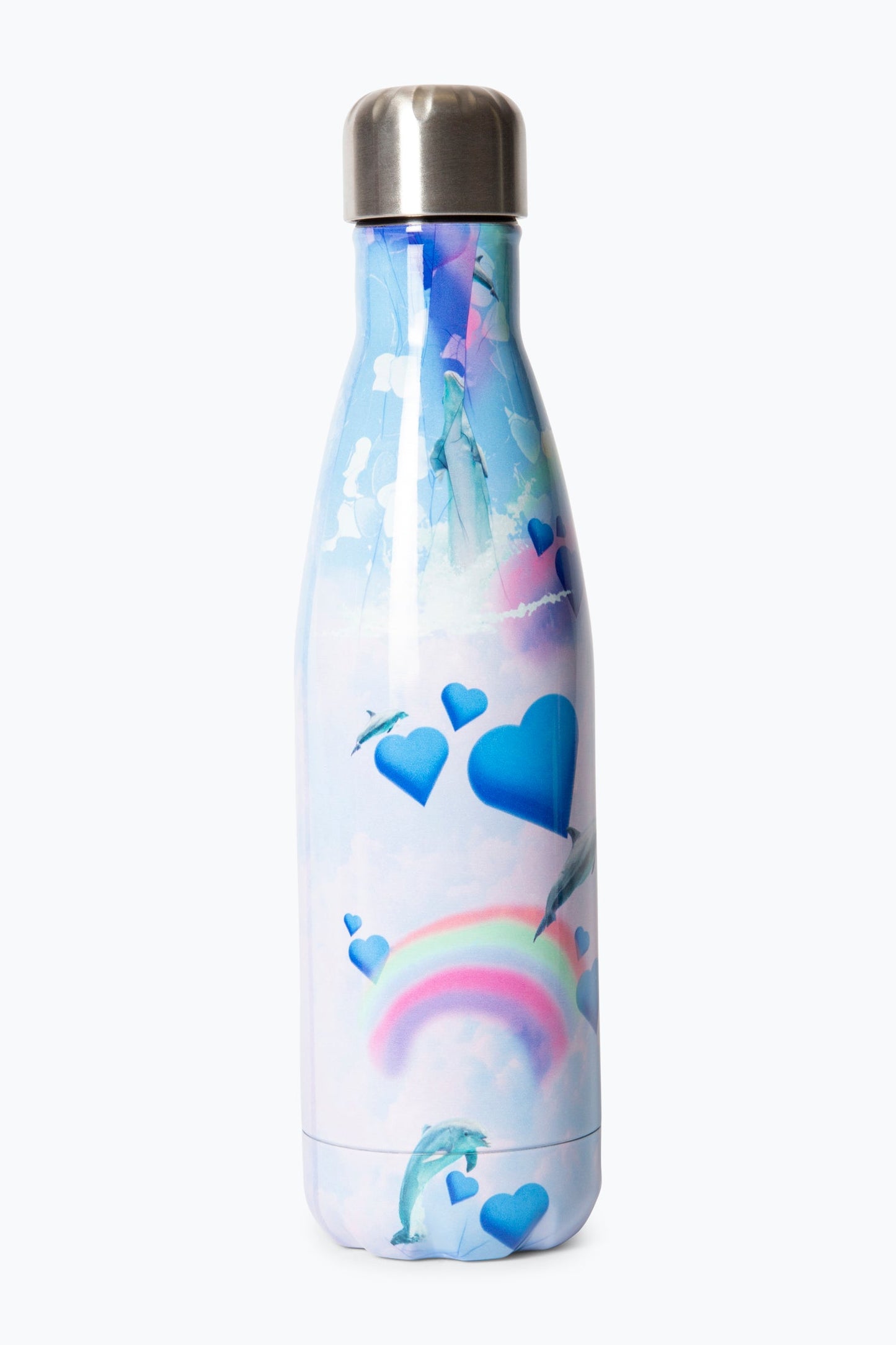 Hype Girls Blue Rainbow Dolphins Thermal Water Bottle