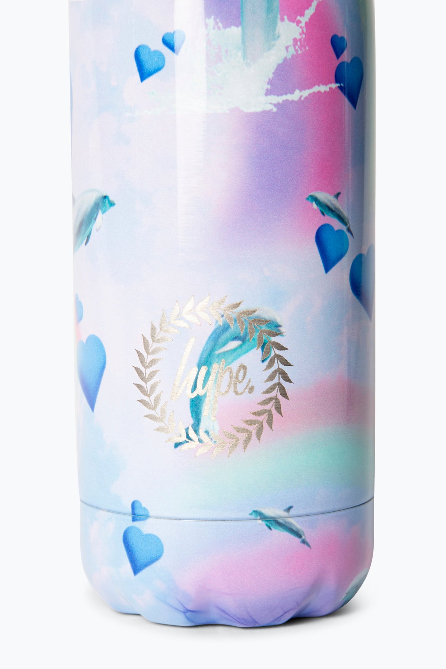 Hype Girls Blue Rainbow Dolphins Thermal Water Bottle