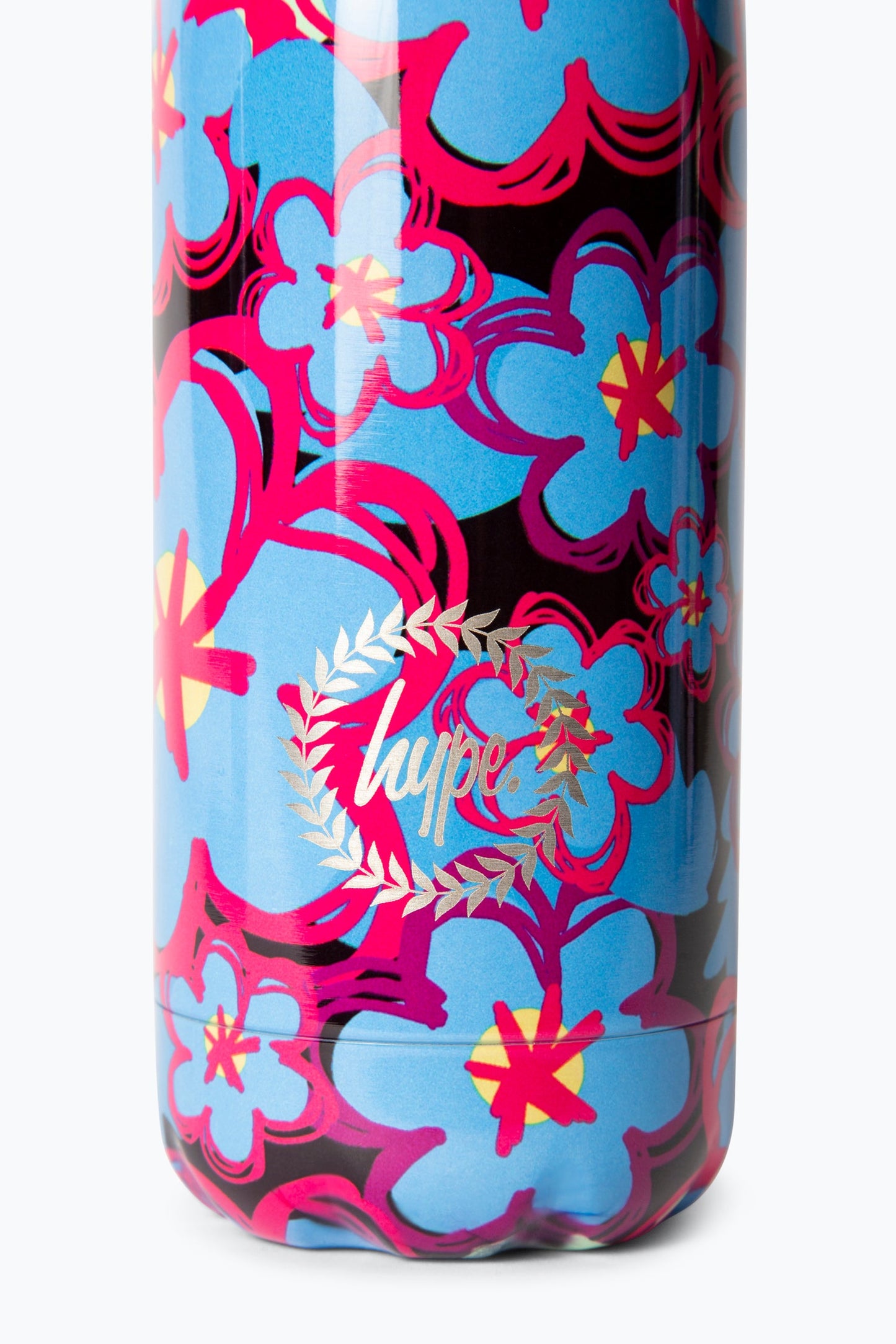 Hype Girls Blue Flowers Water Bottle