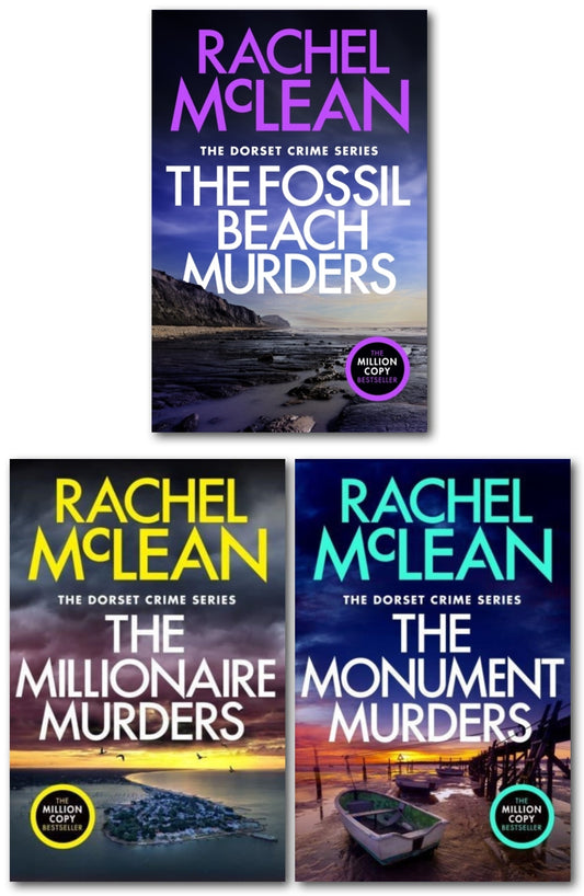 Rachel McLean Dorset Crime Series 3 Books Collection Set (Βιβλία 4-6) (The Monument Murders, The Millionaire Murders, The Fossil Beach Murders)