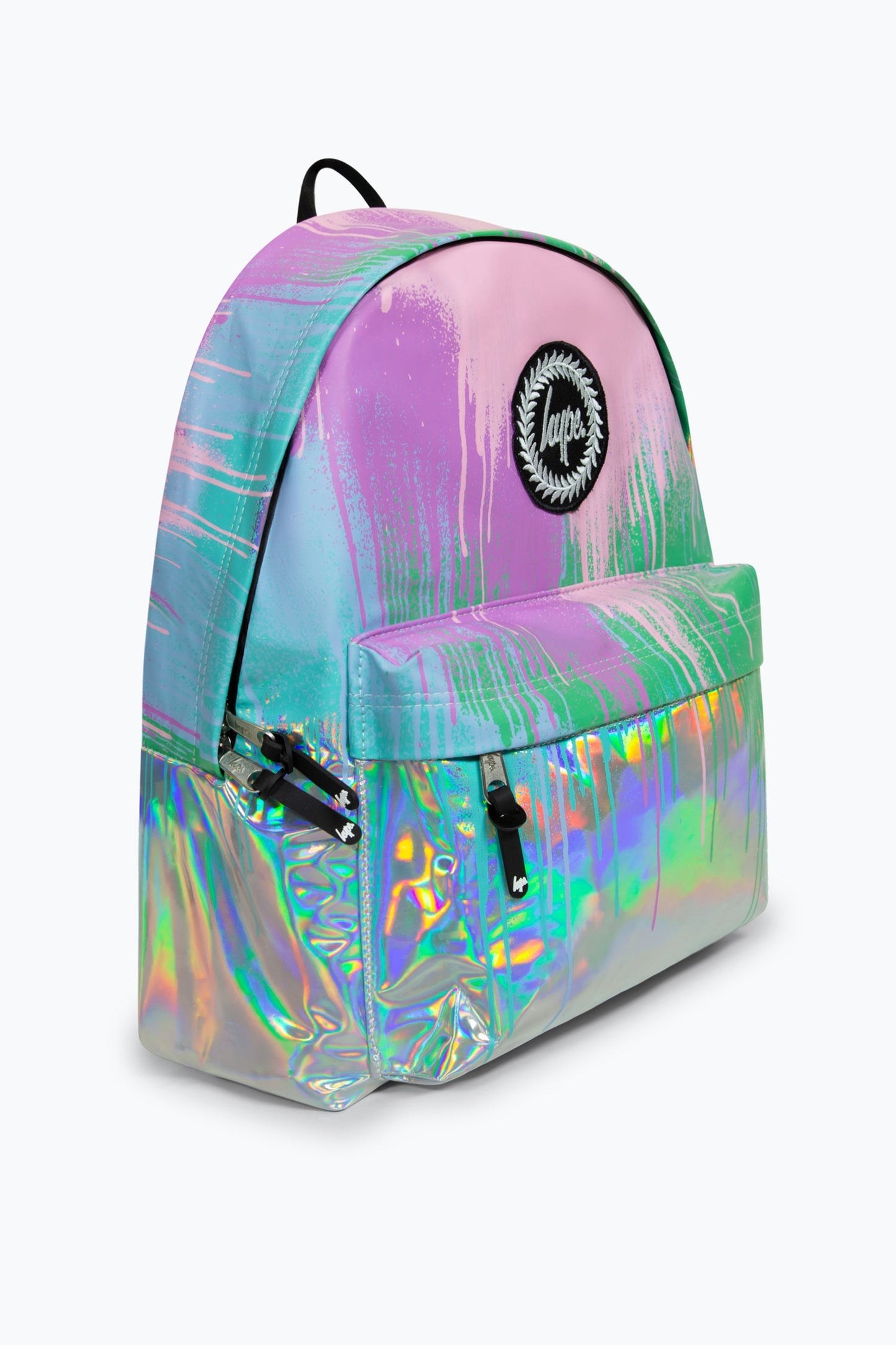 Hype Iconic Pink/Teal Holo Drips Girls Backpack