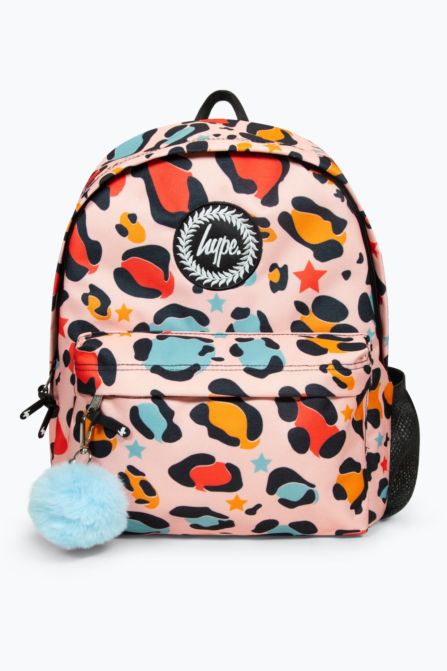 Hype Girls Iconic Peach Star Leopard Backpack