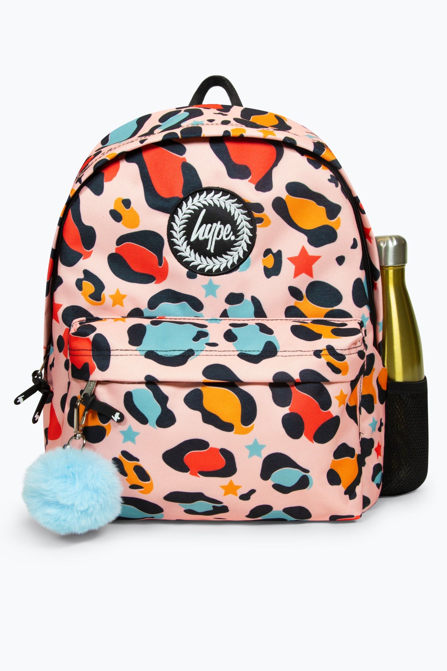 Hype Girls Iconic Peach Star Leopard Backpack