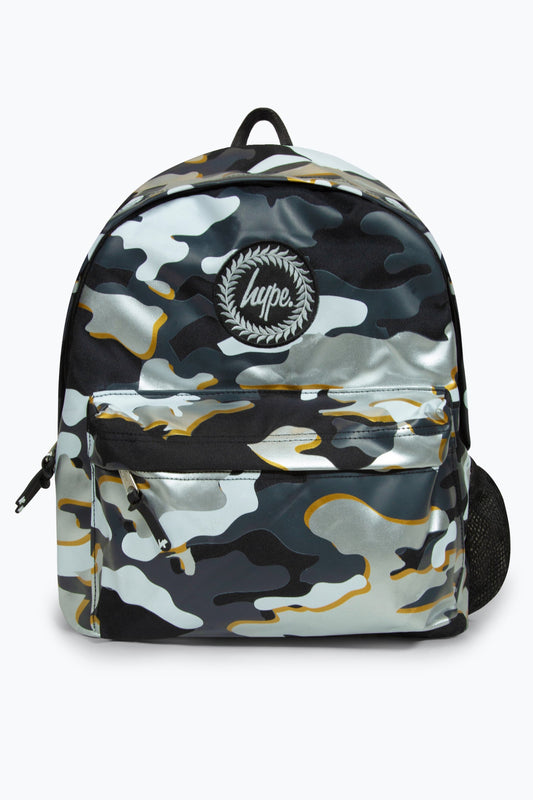 Hype Boys Iconic Mono Gold Outline Camo Backpack