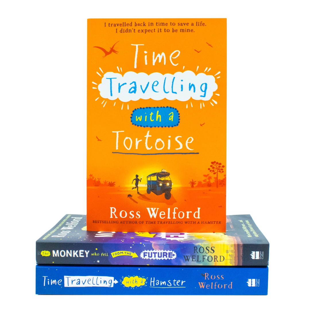 Ross Welford Collection 3 Books Set (Time Travelling with a Hamster, The Monkey Who Fell From The Future & Time Travelling with a Tortoise)