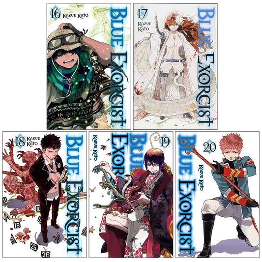 Blue Exorcist Volume 16-20 Collection 5 Books Set Series 4 By Kazue Kato