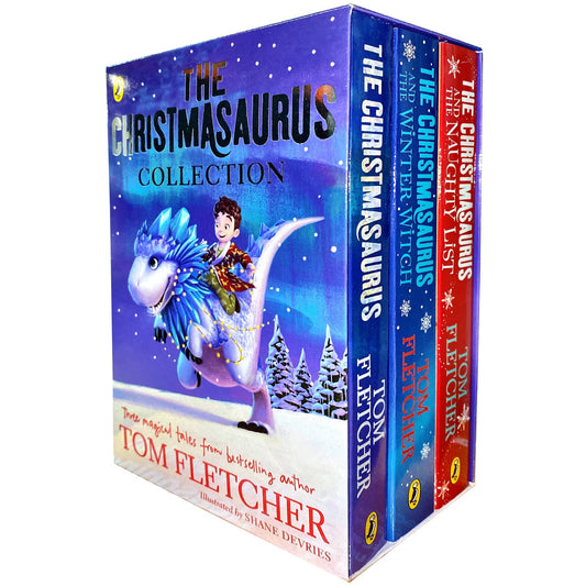 The Christmasaurus Collection 3 Books set by Tom Fletcher (The Christmasaurus, The Naughty List, The Winter Witch)