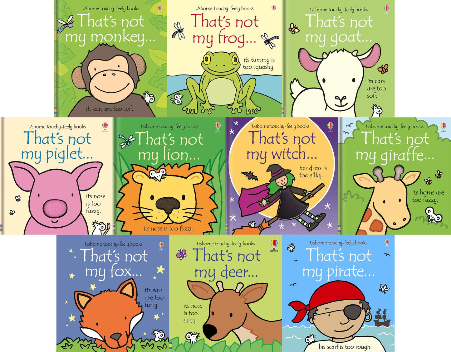 Usborne Thats Not My Toddlers 10 Books Collection Set Pack (Series 2) Fiona Watt Touchy-Feely Board Baby Books