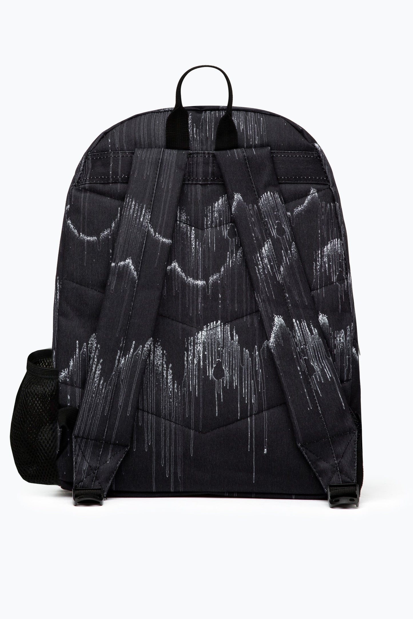 Hype Unisex Black/White Wave Drips Iconic Backpack