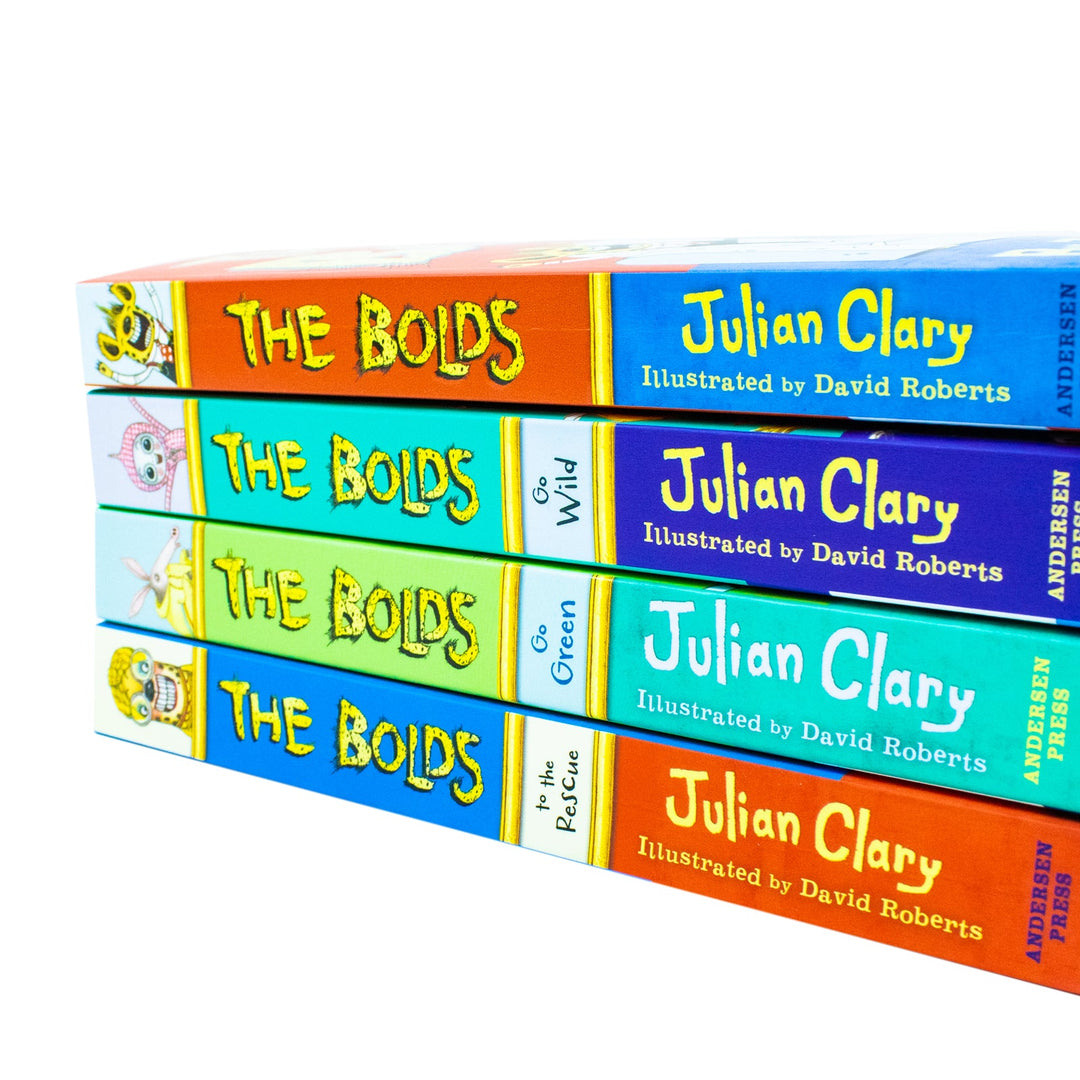 The Bolds Series Collection 4 Books Set By Julian Clary (The Bolds to the Rescue, The Bolds, The Bolds Go Green, The Bolds Go Wild)