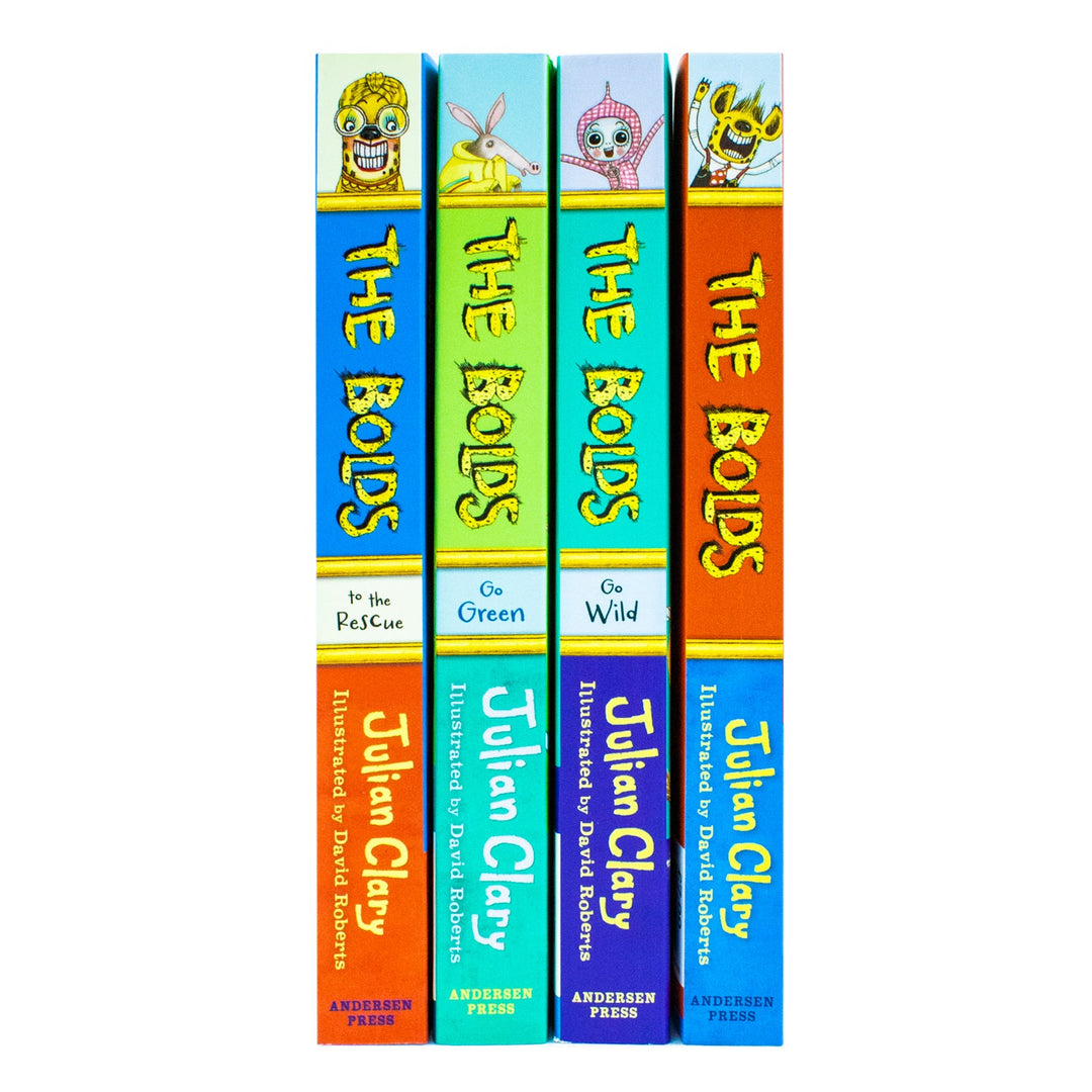 The Bolds Series Collection 4 Books Set By Julian Clary (The Bolds to the Rescue, The Bolds, The Bolds Go Green, The Bolds Go Wild)