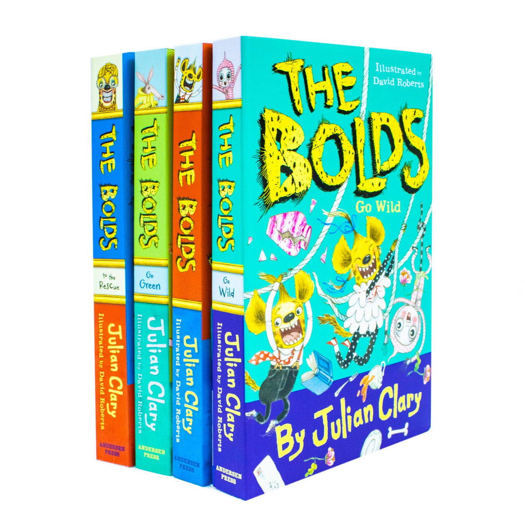 The Bolds Series Collection 4 Books Set By Julian Clary (The Bolds to the Rescue, The Bolds, The Bolds Go Green, The Bolds Go Wild)