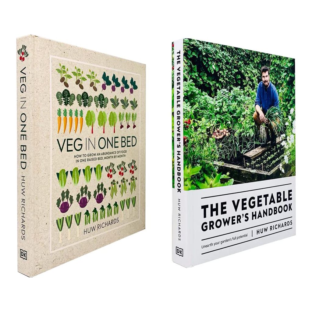 Huw Richards Collection 2 Books Set (Veg in One Bed, The Vegetable Grower's Handbook)