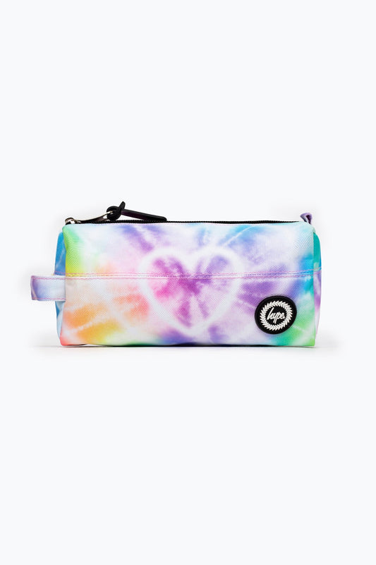 Hype Girls Multicoloured Heart Tie Dye Pencil Case