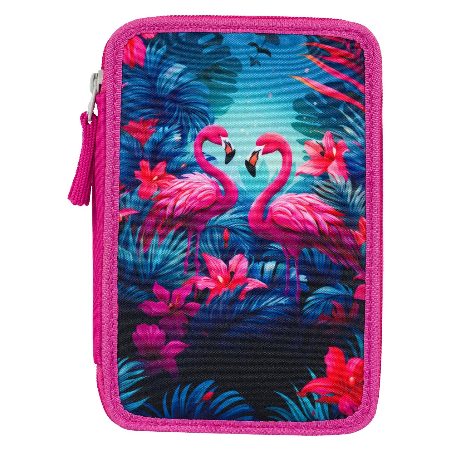 Three-tier pencil case Flamingos