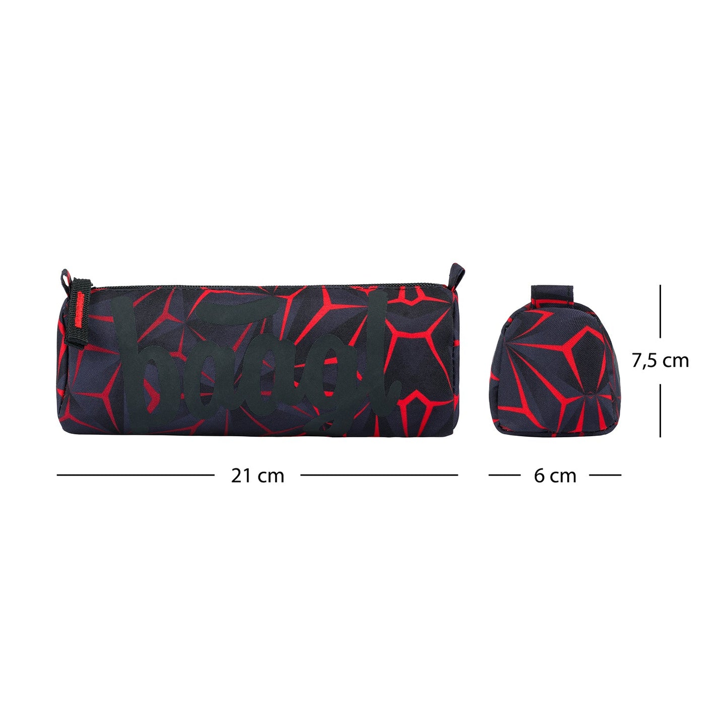 Pencil pouch Red Polygon