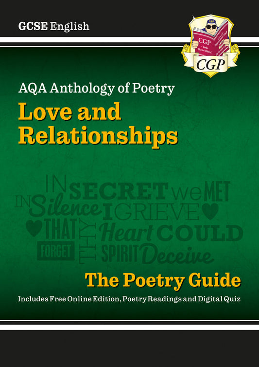 GCSE English AQA Poetry Guide - Love & Relationships Anthology inc. Online Edn, Audio & Quizzes