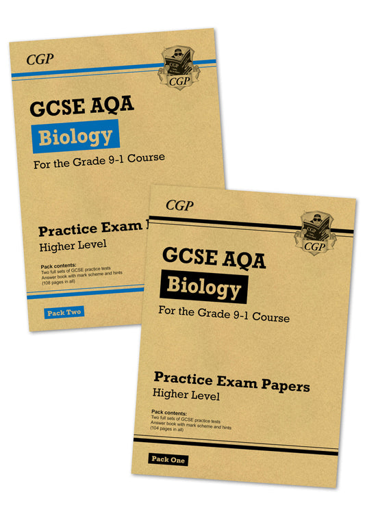 GCSE Biology AQA Practice Papers: Higher Pack 1 & 2 Bundle