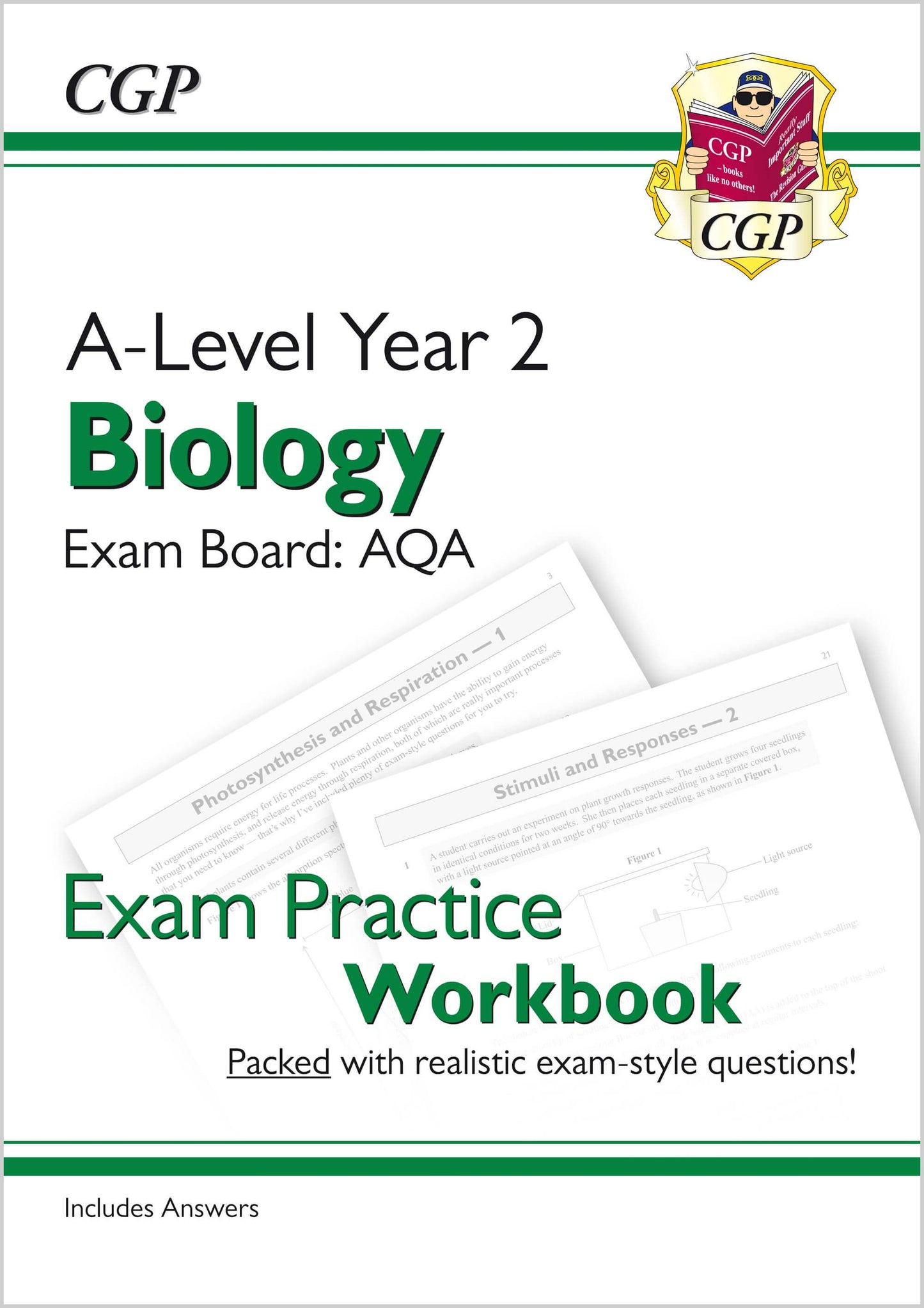 A-Level Biology: AQA Year 2 Exam Practice Workbook - includes Answers