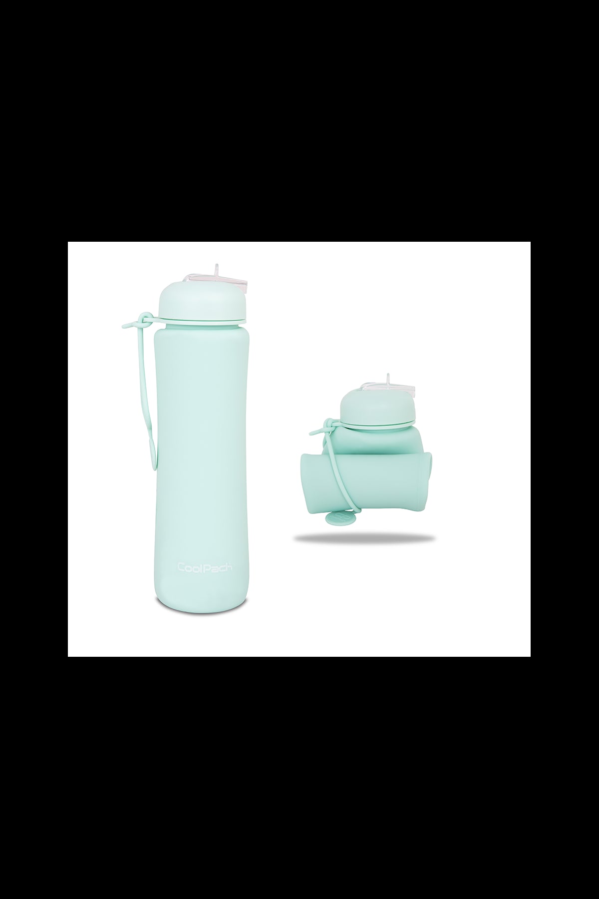 Bidon silikonowy Pump 600ml Pastel Powder Mint