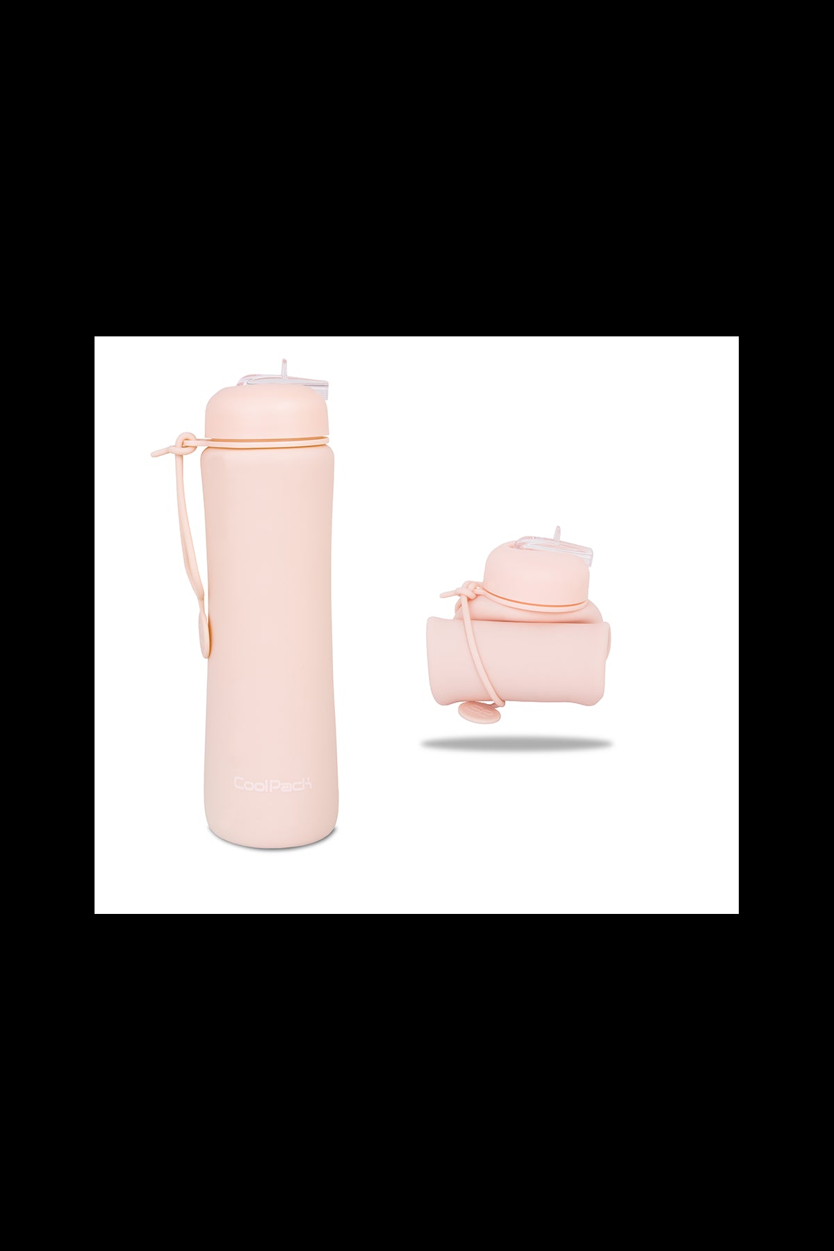 Bidon silikonowy Pump 600ml Pastel Powder Peach