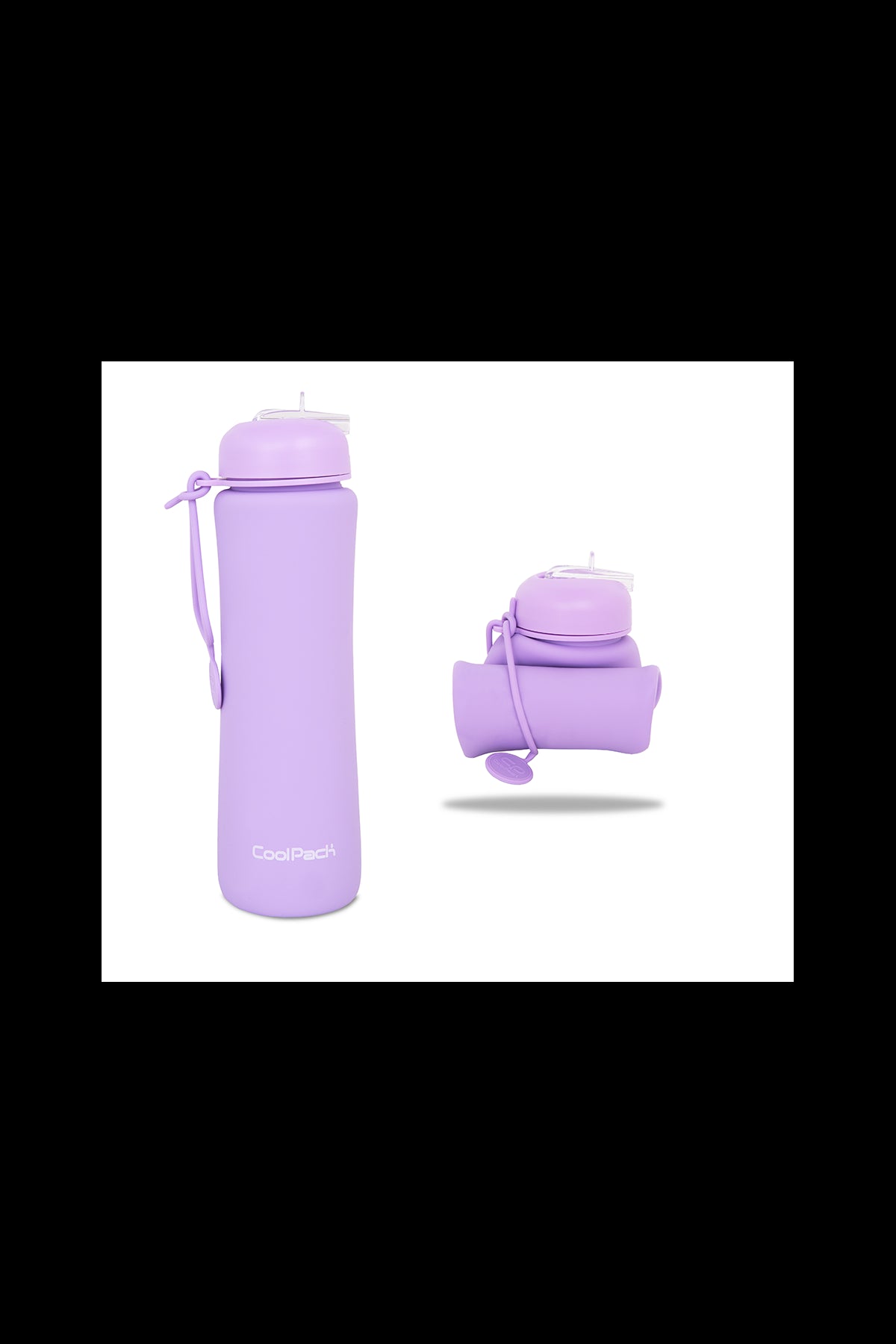 Bidon silikonowy Pump 600ml Pastel Powder Purple