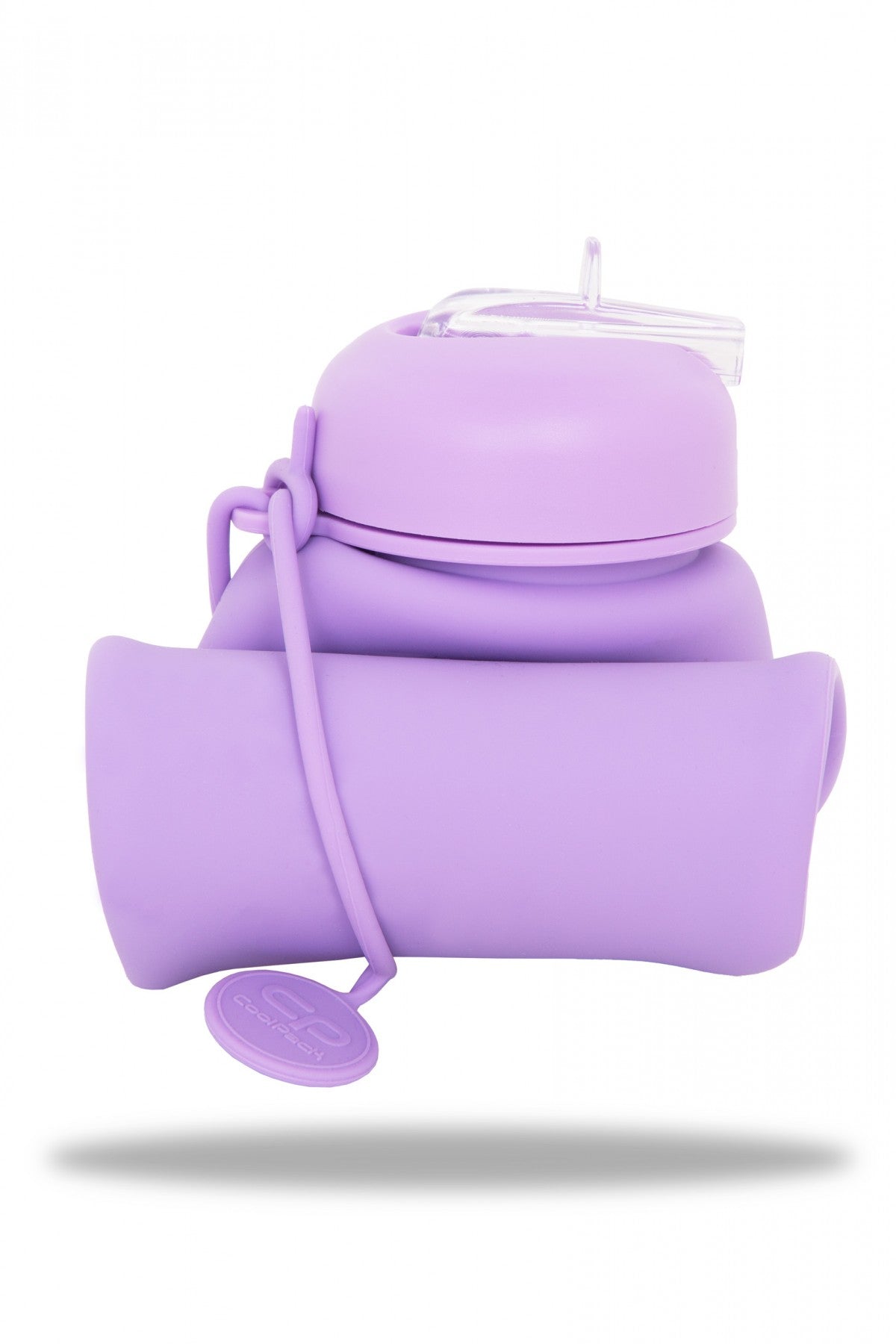 Bidon silikonowy Pump 600ml Pastel Powder Purple