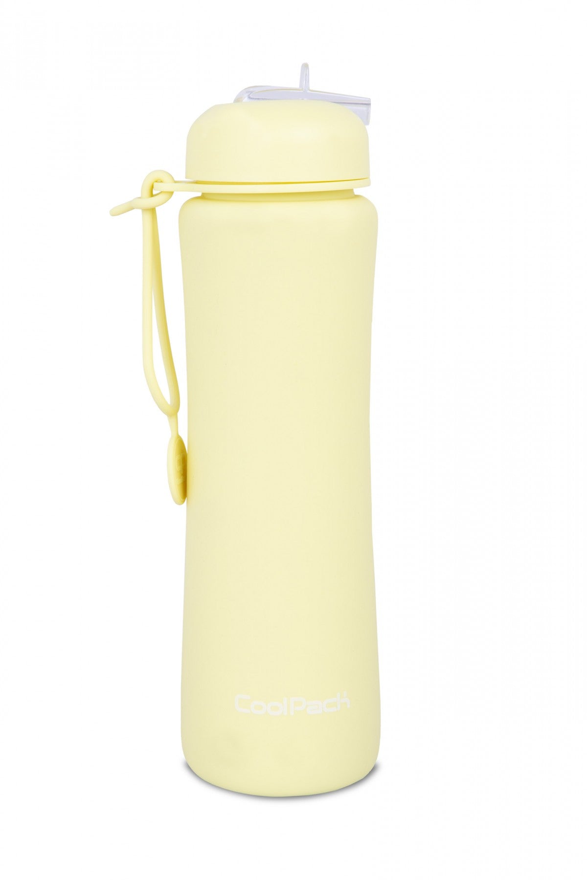 Bidon silikonowy Pump 600ml Pastel Powder Yellow