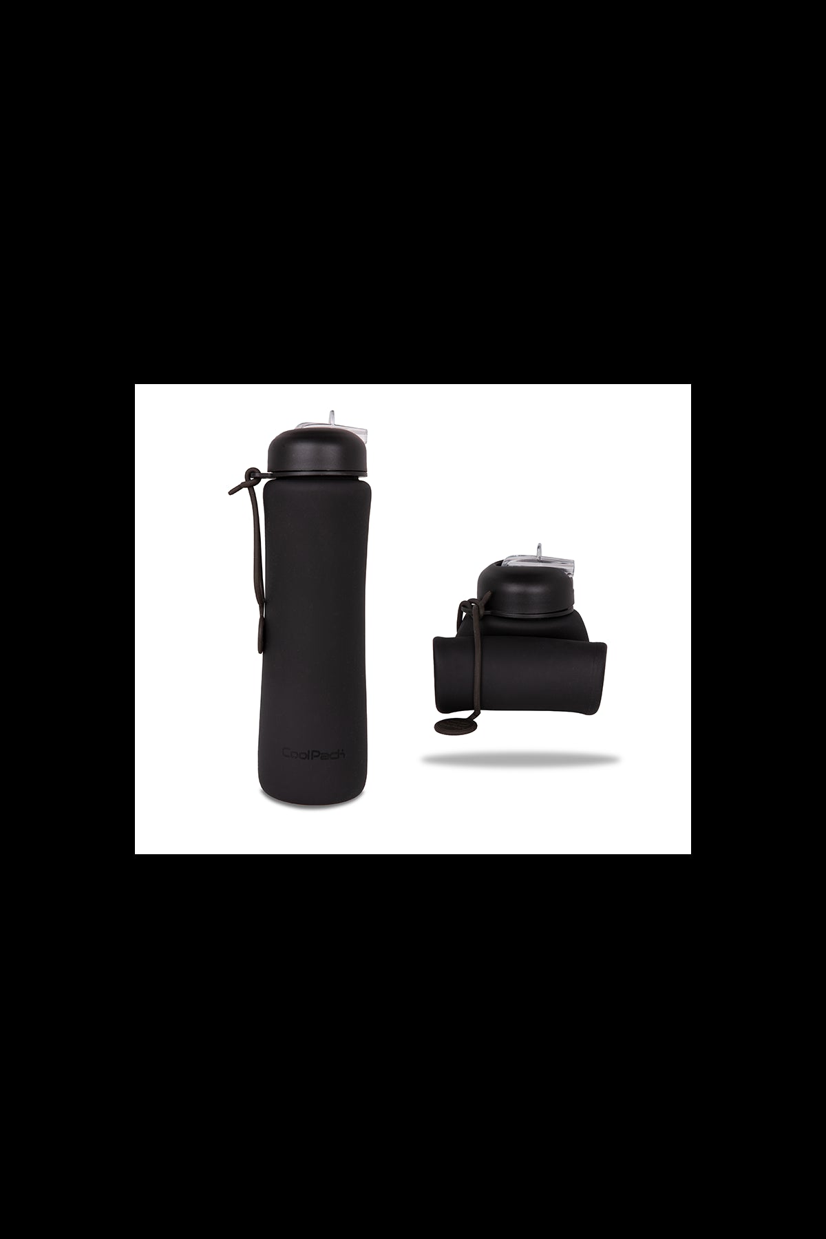 Bidon silikonowy Pump RPET 600ml Black