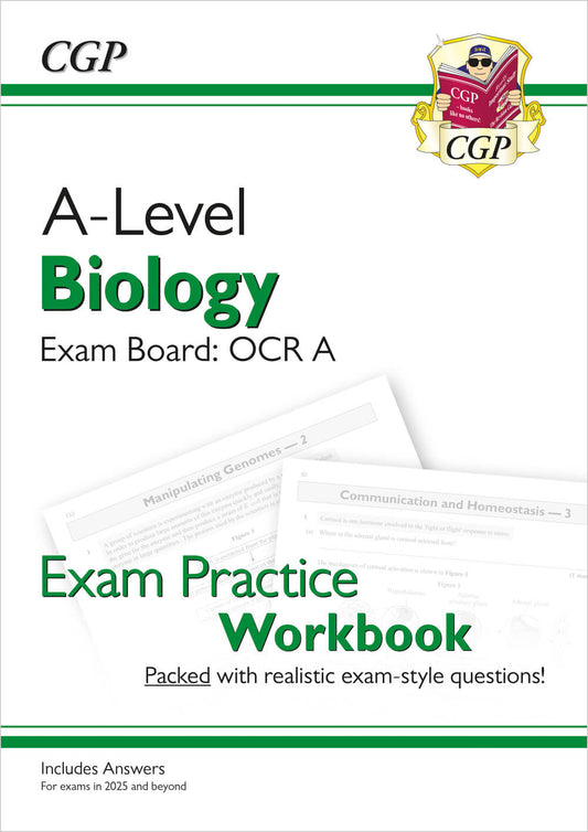 New A-Level Biology: OCR A Year 1 & 2 Exam Practice Workbook includes Answers (For exams from 2025)