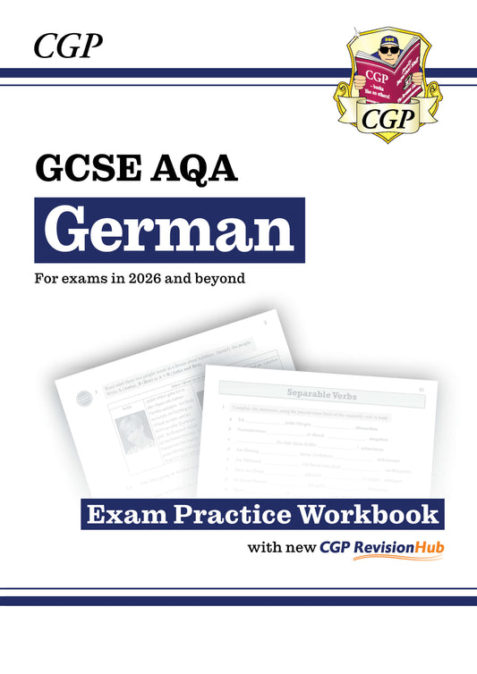 New GCSE German AQA Exam Practice Workbook with CGP RevisionHub (for exams from 2026)