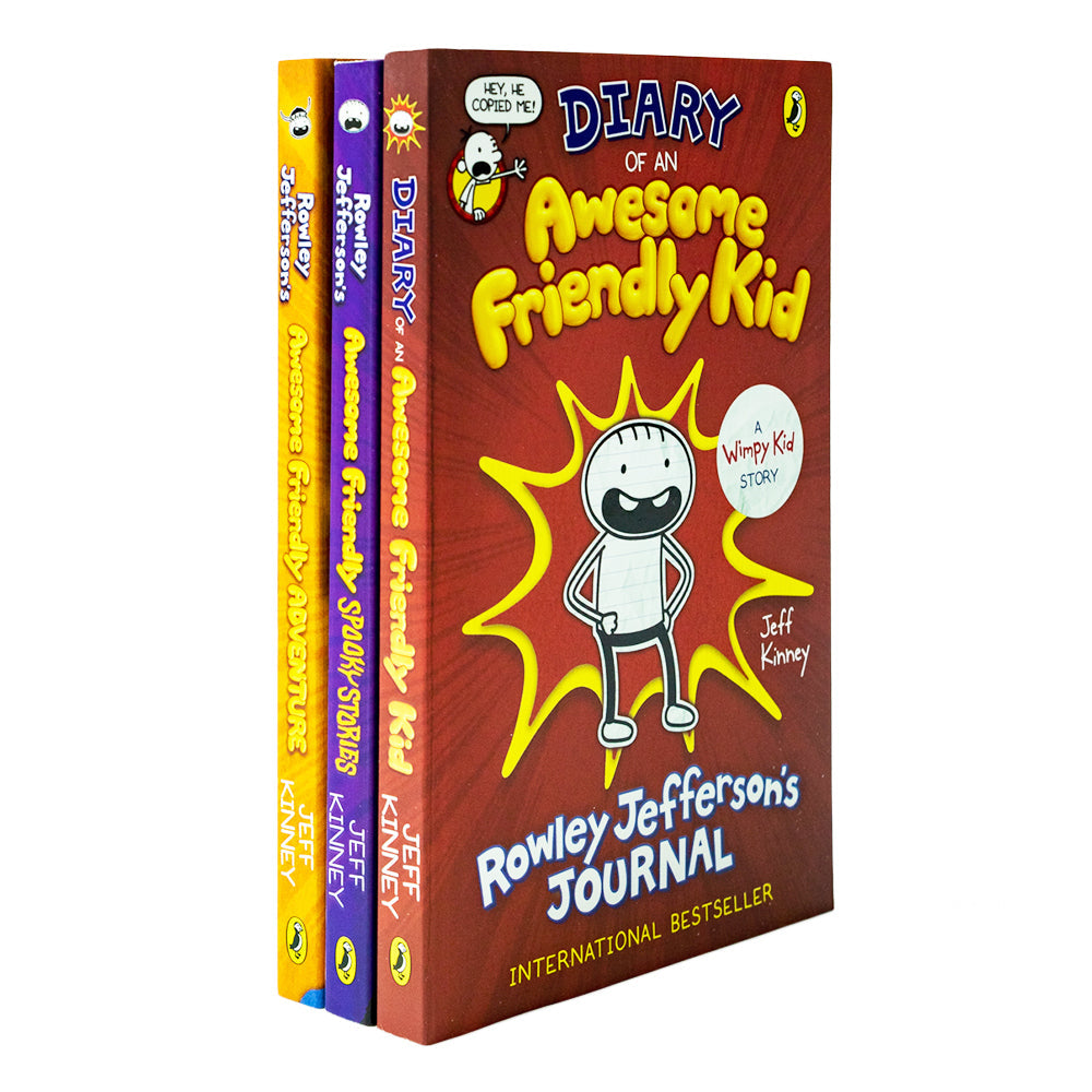 Diary of an Awesome Friendly Kid 3 Book Set By Jeff Kinney