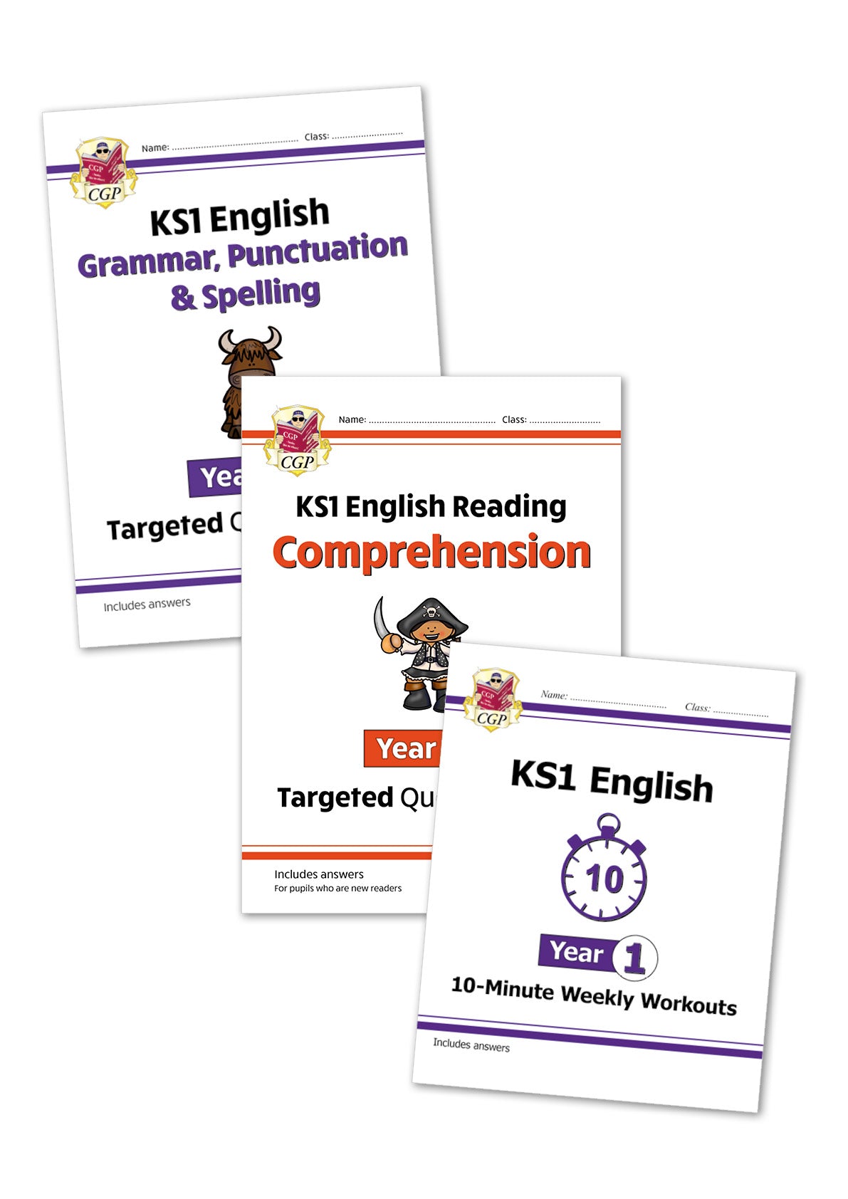 KS1 Year 1 English Workbook Bundle (3 books)