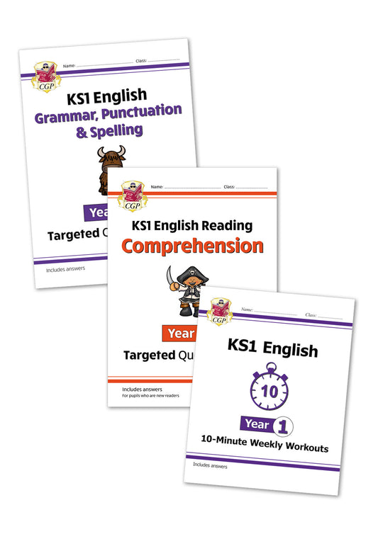 KS1 Year 1 English Workbook Bundle (3 books)