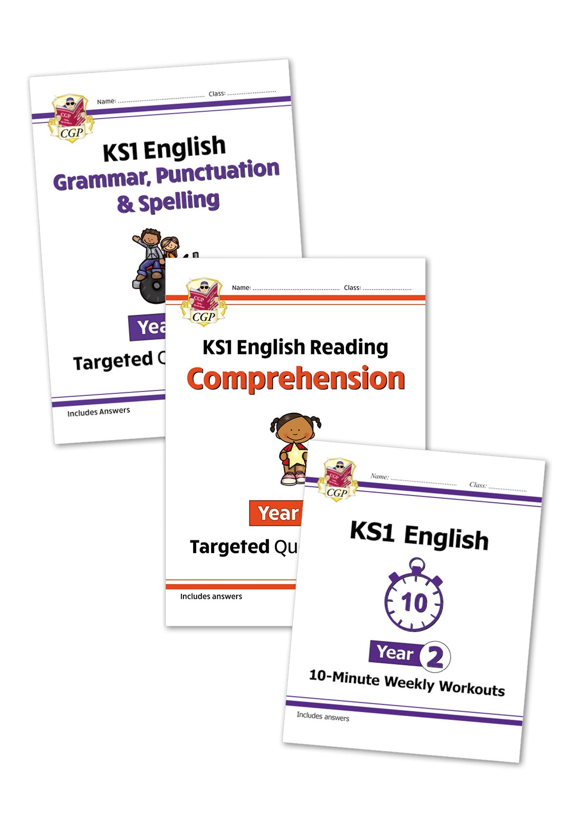 KS1 Year 2 English Workbook Bundle (3 books)