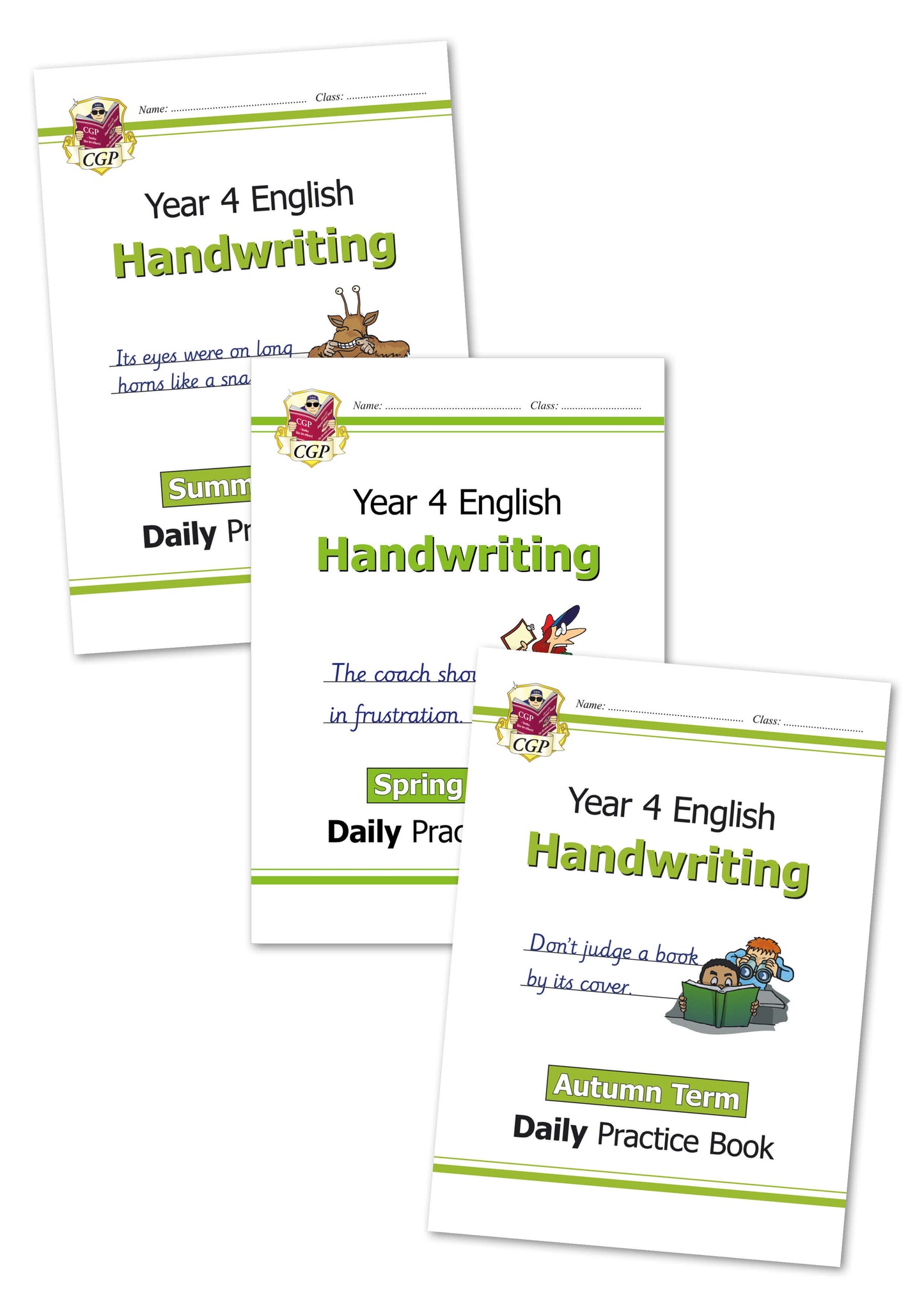 KS2 Handwriting Daily Practice Book Bundle: Year 4 - Autumn Term, Spring Term & Summer Term