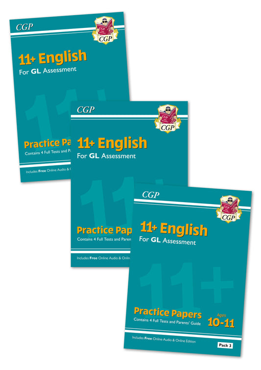 11+ GL English Practice Paper 3-Pack Bundle - for Ages 10-11 (contains 12 test papers)