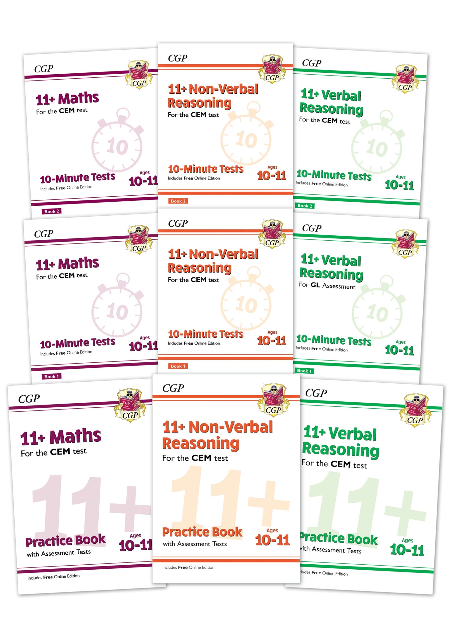 11+ CEM Practice 9-book Bundle - for Ages 10-11