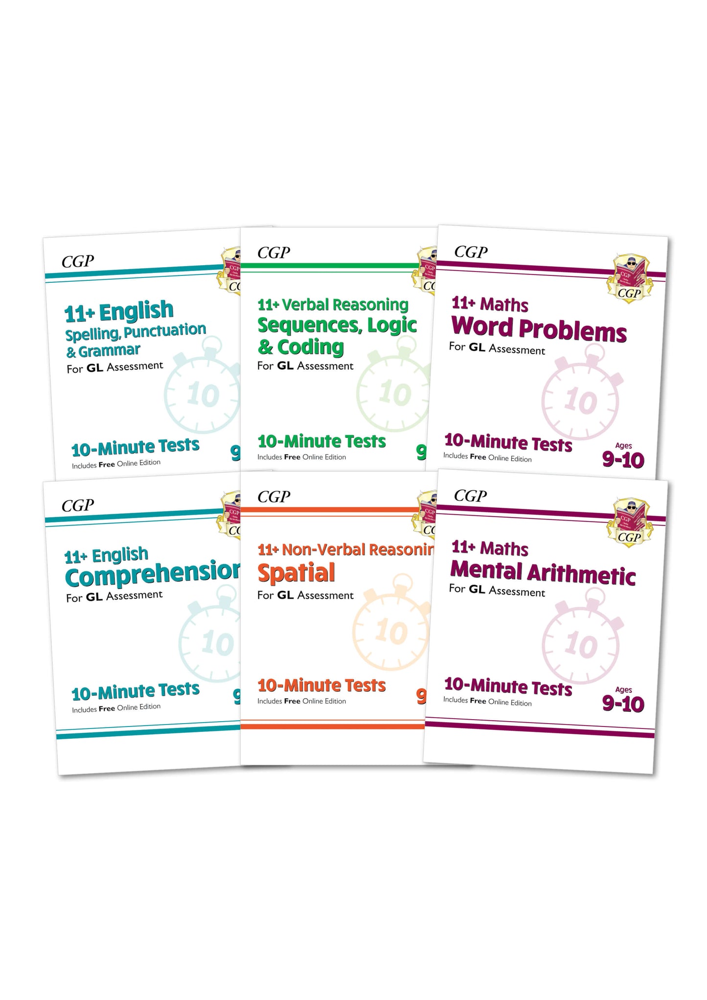 11+ GL Targeted 10-Minute Tests 6-Book Bundle - for Ages 9-10