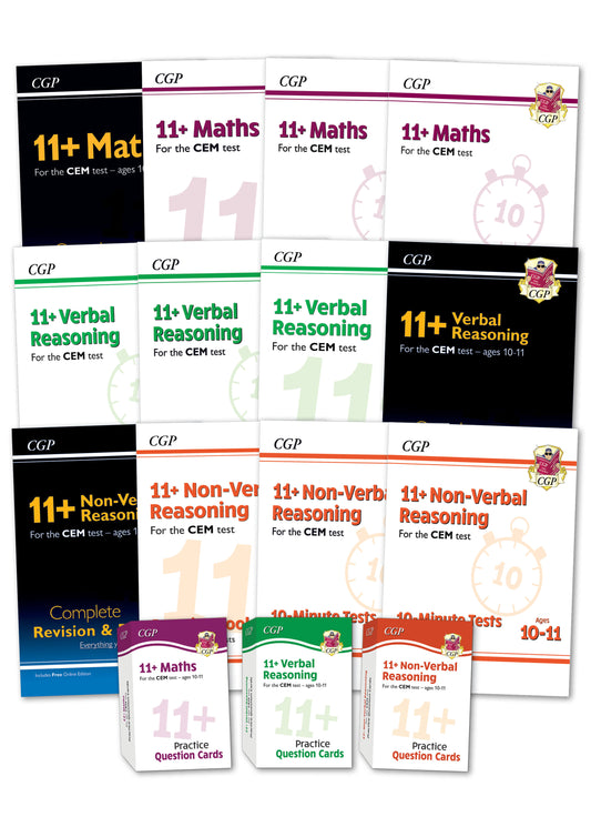 11+ CEM Ultimate Study & Practice for Ages 10-11 - 15-book Bundle