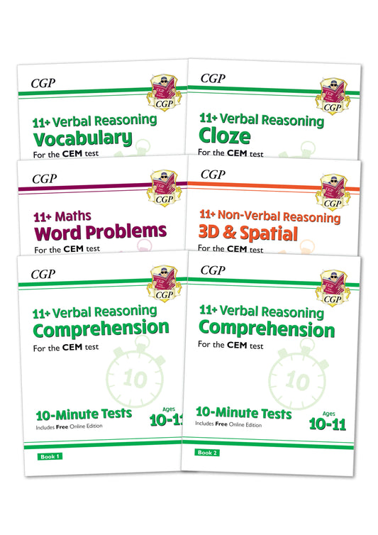 11+ CEM Targeted 10-Minute Tests 6-Book Bundle - for Ages 10-11