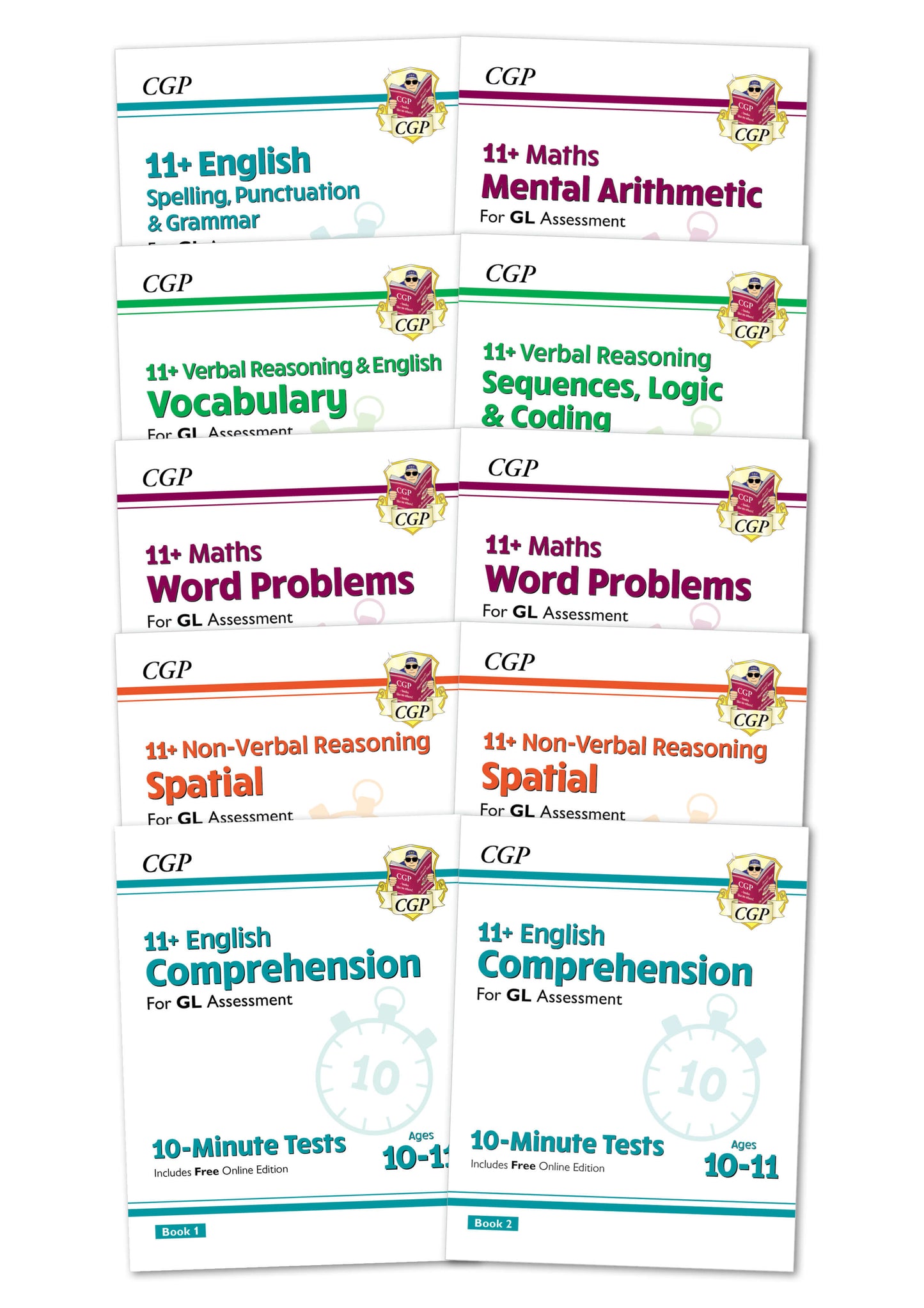 11+ GL Targeted 10-Minute Tests 10-Book Bundle - for Ages 10-11